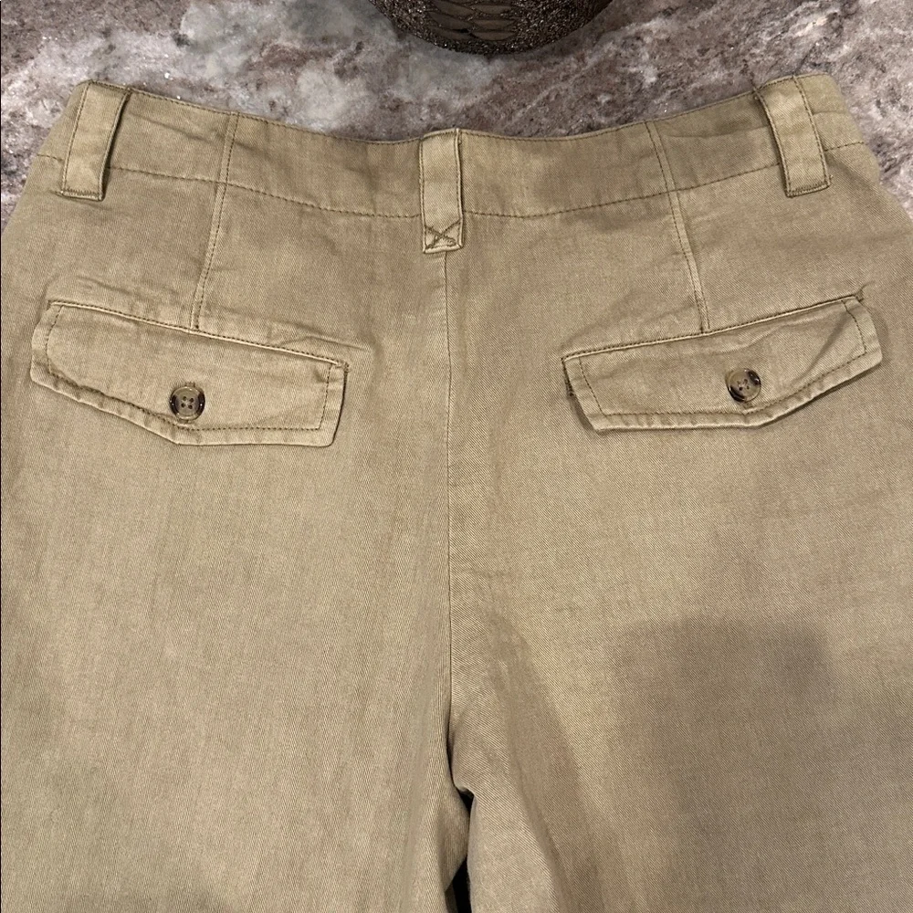 NEW Free People Sadie A-Line Long Pleated Women's Shorts Aloe Green NWOT Sz 6 - Picture 9 of 9